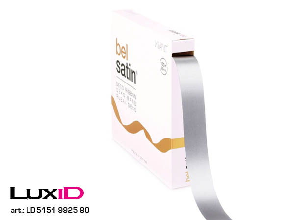 Bel satin 80 grey 25mm x 100m
